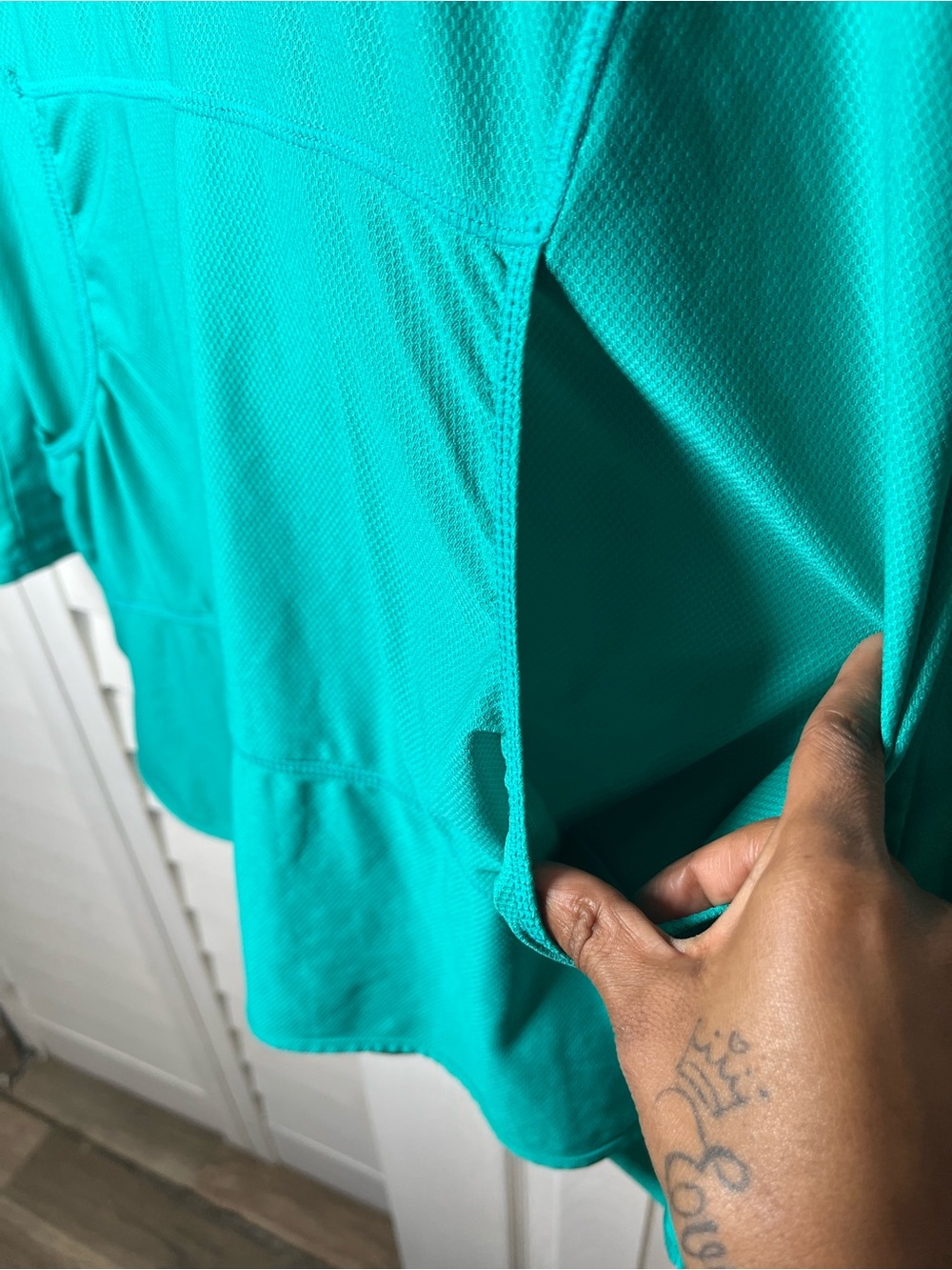 Athleta Wick-It Wader Teal Long Sleeve Swim Cover-Up Dress M - Picture 7 of 17